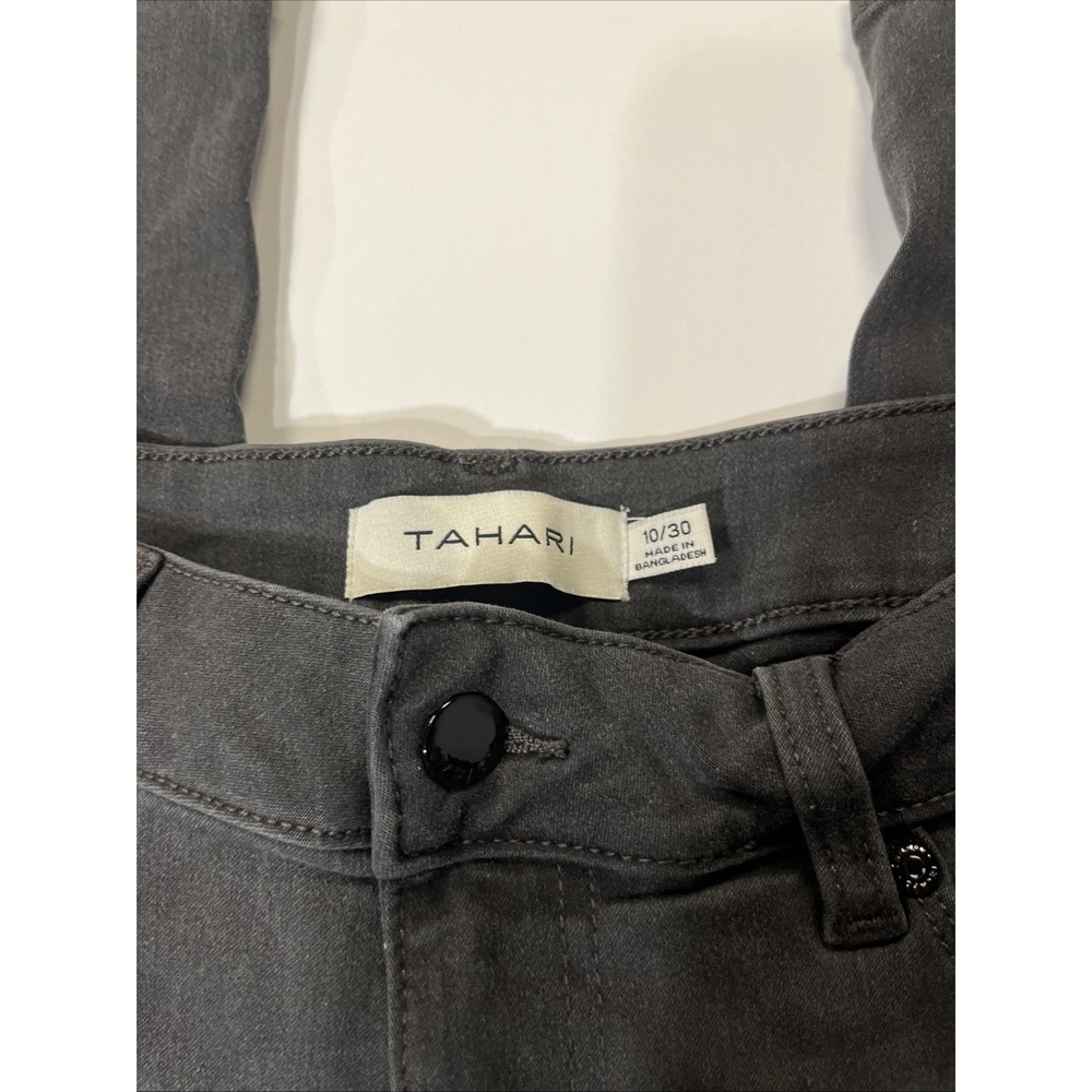 Tahari Mid Rise Ankle Skinny Jeans Women Sz 10/30 Gray Stretch Denim 30X27 - Picture 2 of 6